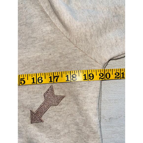 Stella McCartney Women's Embellished Arrow Sweatshirt Crew Neck Gray Size 42/6 - Picture 6 of 7